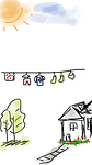 house, laundry, clothes