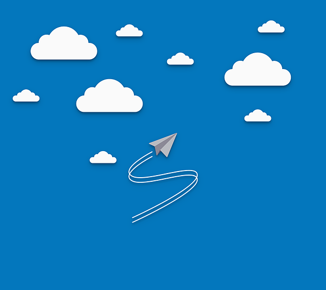 Download free HD stock image of Heaven Blue Free heaven blue paper airplane illustration
