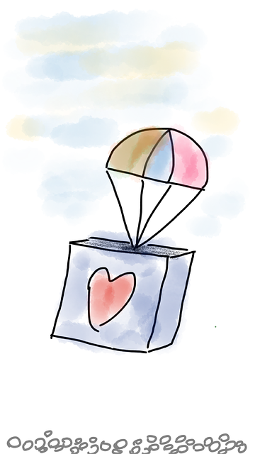 Free balloon gift heart illustration