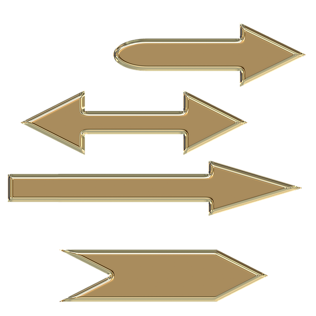 Free arrow gold gold plated illustration
