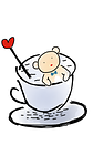 teddy bear in a cup, cup, teddy bear