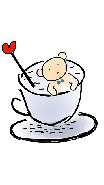 Free teddy bear in a cup cup teddy bear illustration