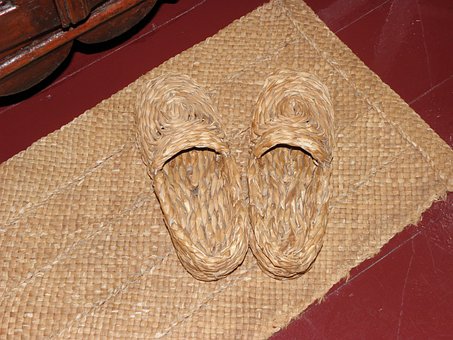 Free Straw Flip Flops photo and picture