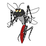 aedes aegypti, cartoon, illustration