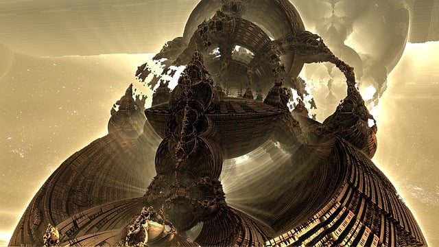 Free mandelbulb fractal sci-fi illustration