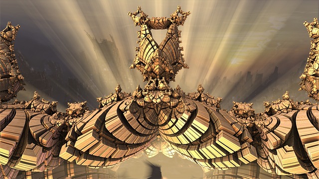 Free mandelbulb fractal sci-fi illustration