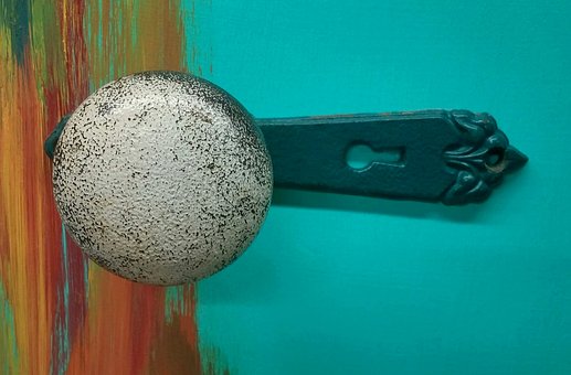 Free Doorknob Turquoise photo and picture