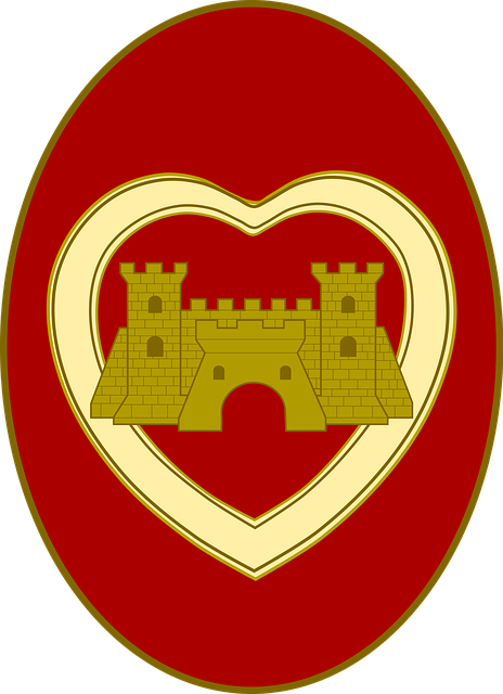 Herz, Festung, Schloss, Schild, Wappen