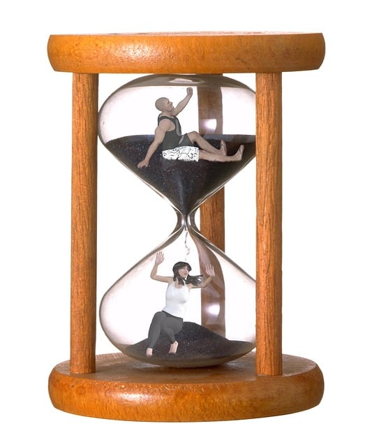 Free hourglass sands of time woman illustration