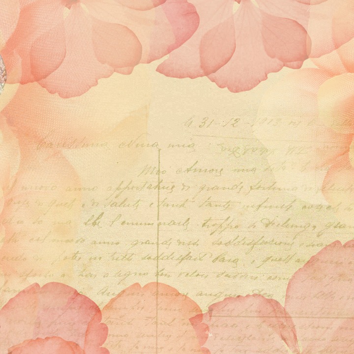 scrapbook postcard background pink petals soft