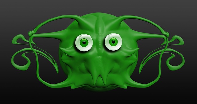 Free monster green cute illustration
