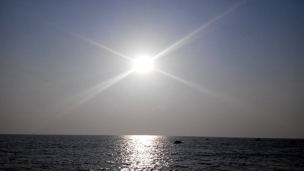 Sol, Strand, Ocean, Vand