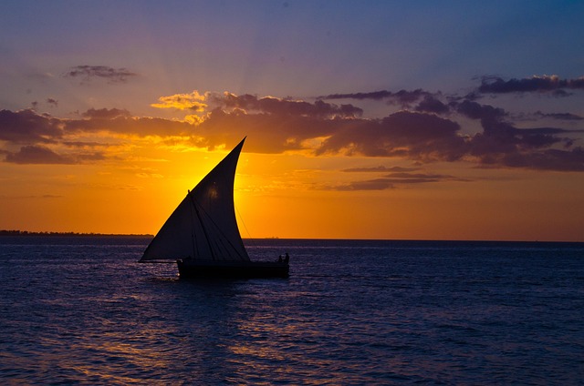 Free Sunset Boat photo and picture