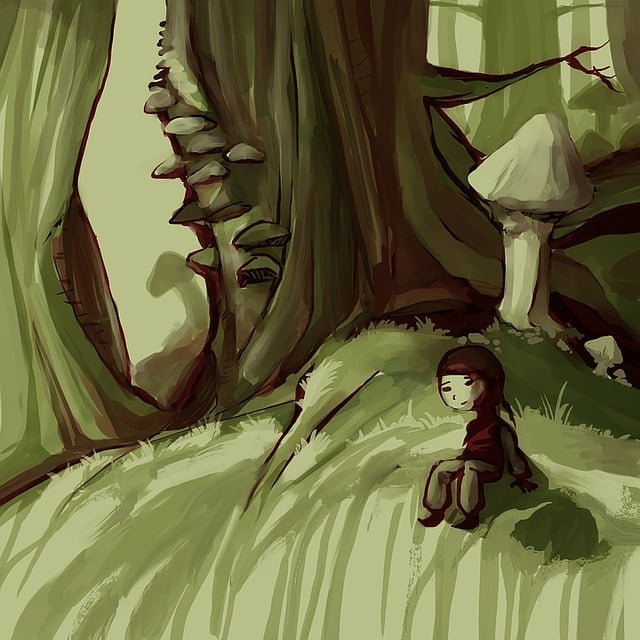 Free forest green boy illustration
