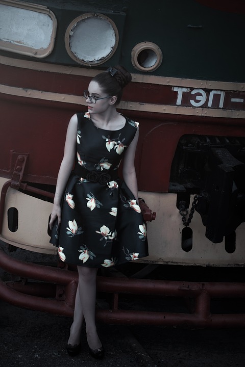 Girl At The Station Train Pin Up · Free photo on Pixabay