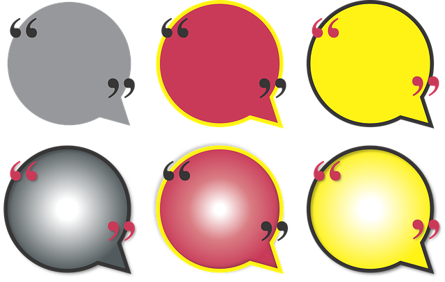 Free quote bubble circle illustration