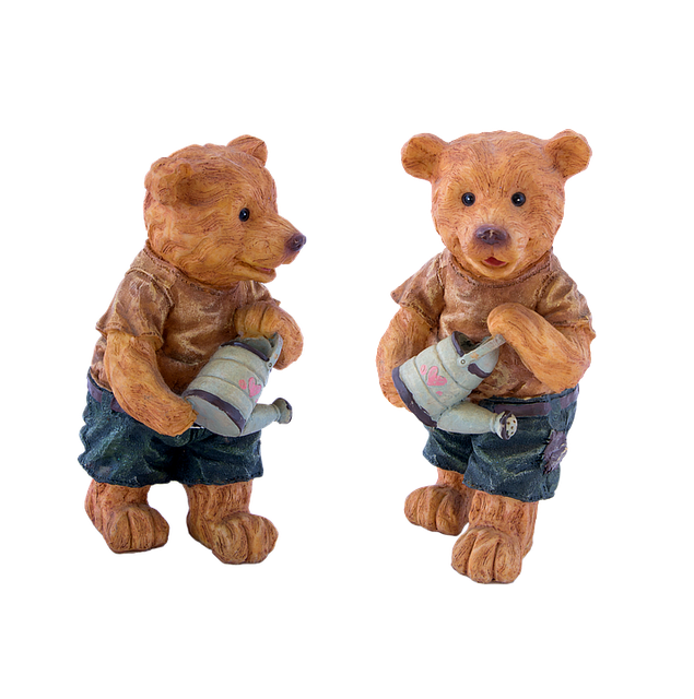Free bear spring figure illustration