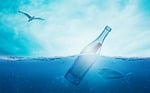 sea, water, message in a bottle