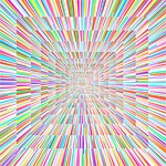 radiating, lines, dimension