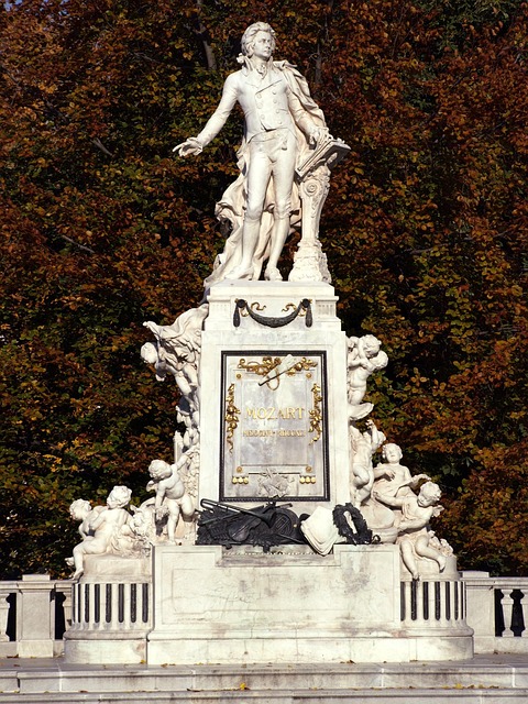 Wien, Monument, Mozart, Statue, Skulptur