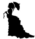 lady, victorian, crinoline