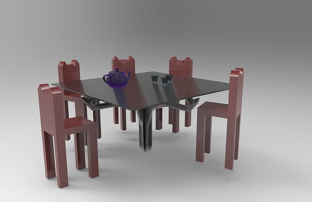 Free interior design 3d modern illustration