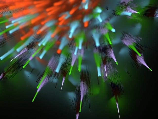 Download free HD stock image of Fractal Fireworks Free fractal fireworks ray illustration