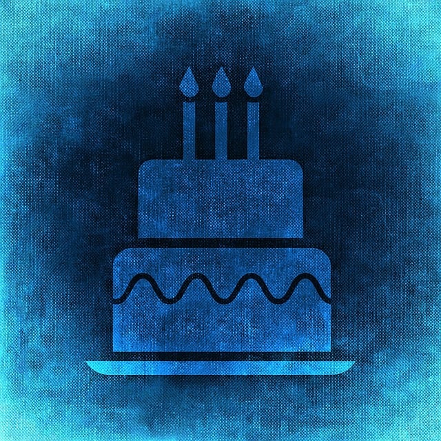 Free date of birth cake abstract illustration