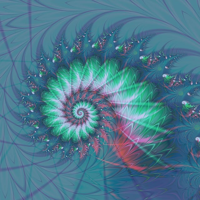 Free fractal spiral geometry illustration