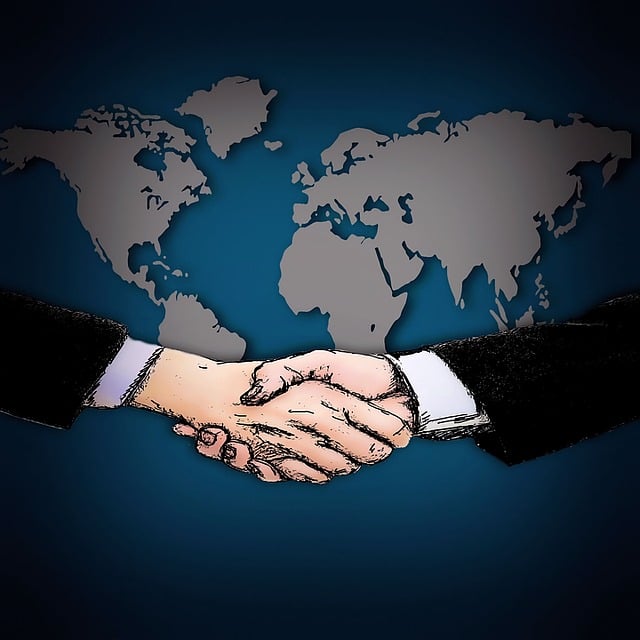 Download free HD stock image of Shaking Hands Map Of The World Free shaking hands map of the world contract illustration