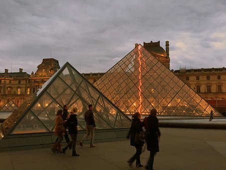 Paris, Jalousie, Pyramide, Frankreich