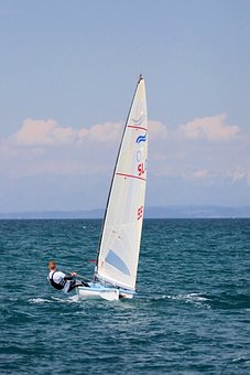 Sailing, Finn, Sailboat, Sport, Dinghy