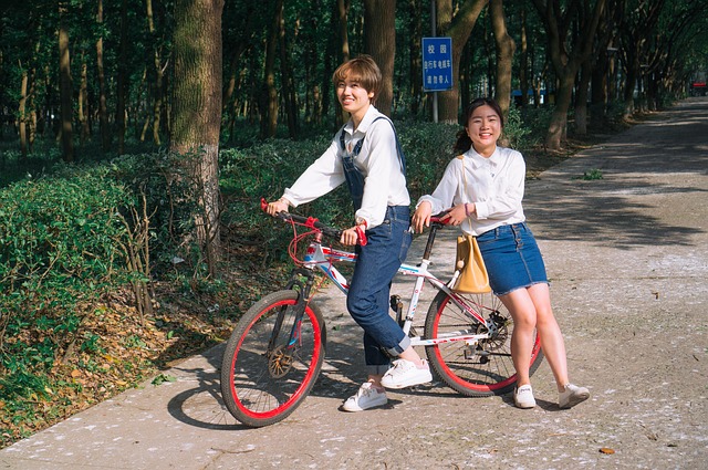 Free Bike College Students photo and picture