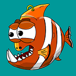 fish, jaw, angry