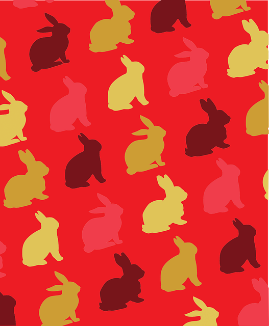 Free rabbit easter template vector