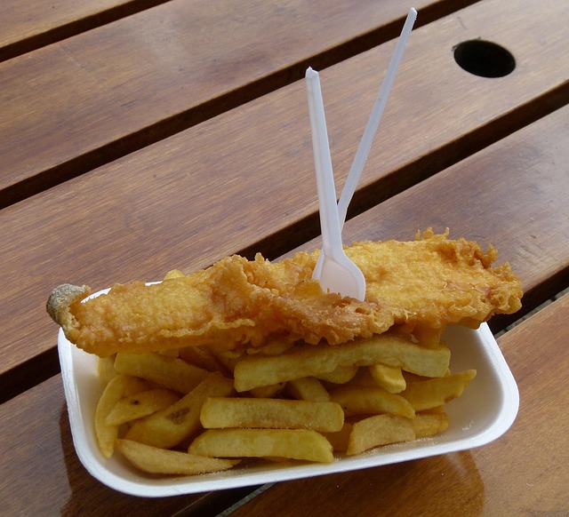 Maaltijd, Vis, Chips, Zee