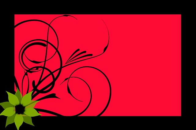 Free Red Background Flowers illustration and picture