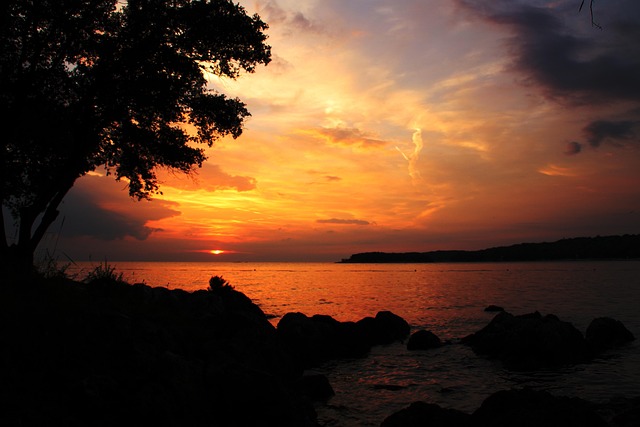 Solnedgang, Kroatien, Aftenstemning