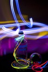 party, neon, bottle