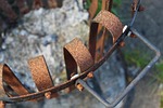 fire basket, stainless, ash