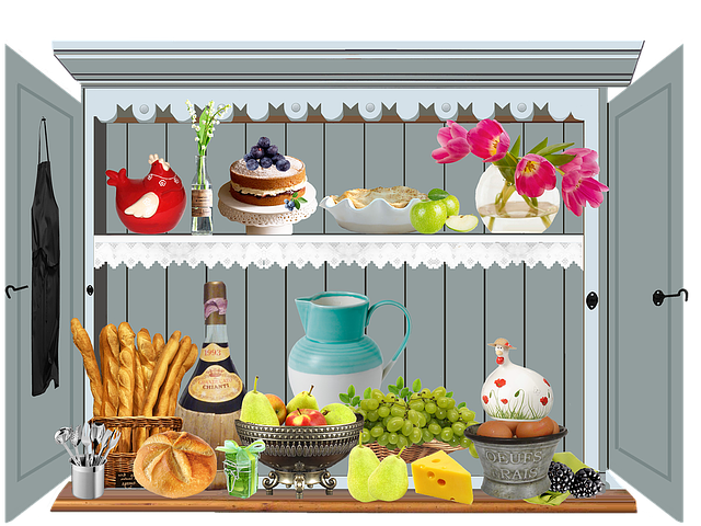 Free cabinet food bread illustration