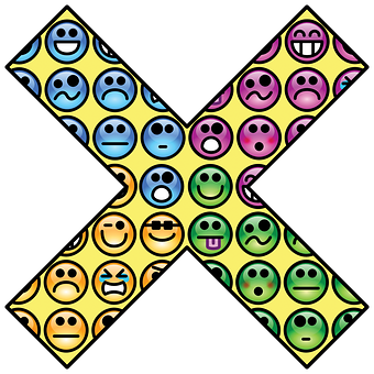 X, Smileys, Humørikon, Abstrakt