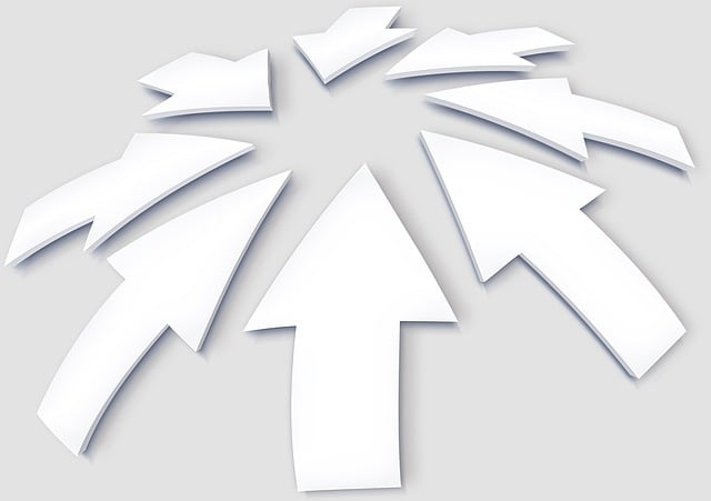 Free arrows center inside illustration