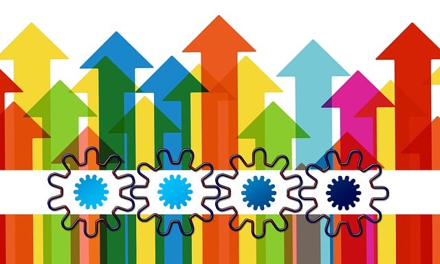 Free arrows growth hacking gears illustration