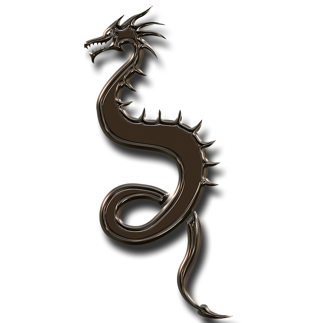 Free dragon metal characters illustration