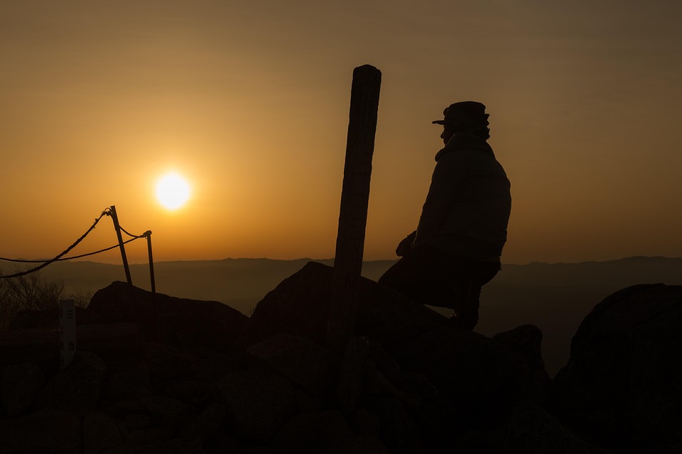 Sunrise, Mountain Climbing, Mountain, Silhouette