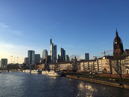 Frankfurt, Main, Flyde, Skyline