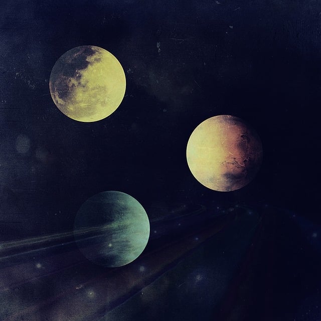 Free space planets globe illustration