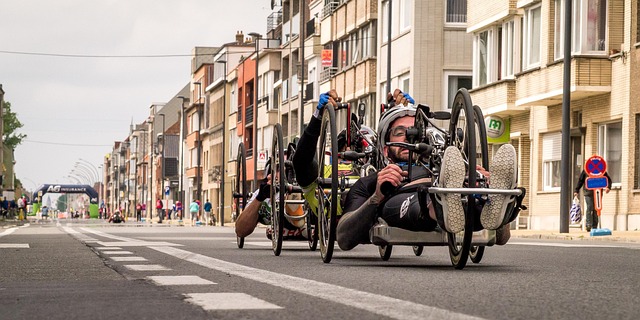 Fietsers, Lage Fiets, Handbike, Handbike