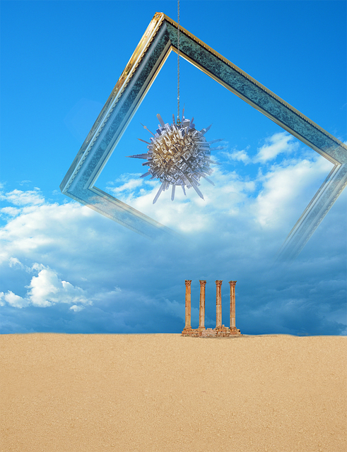 Free sky sand clouds illustration